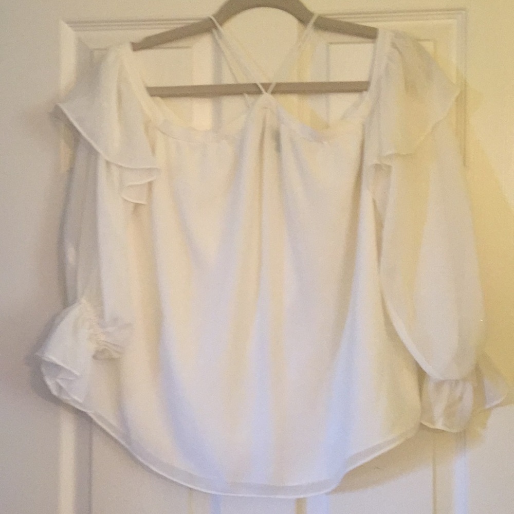 1.State Cold Shoulder Top